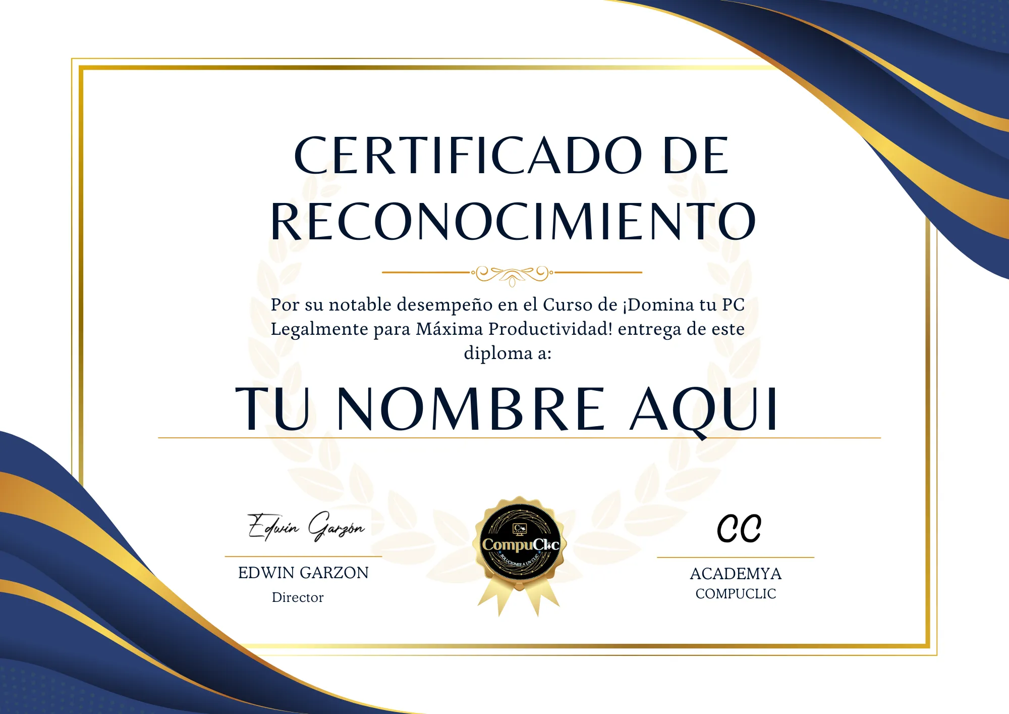 Imagen de diploma del curso